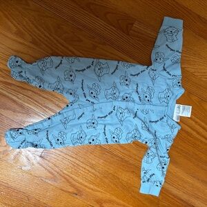 H&M Light Blue Baby Footie with Character Design